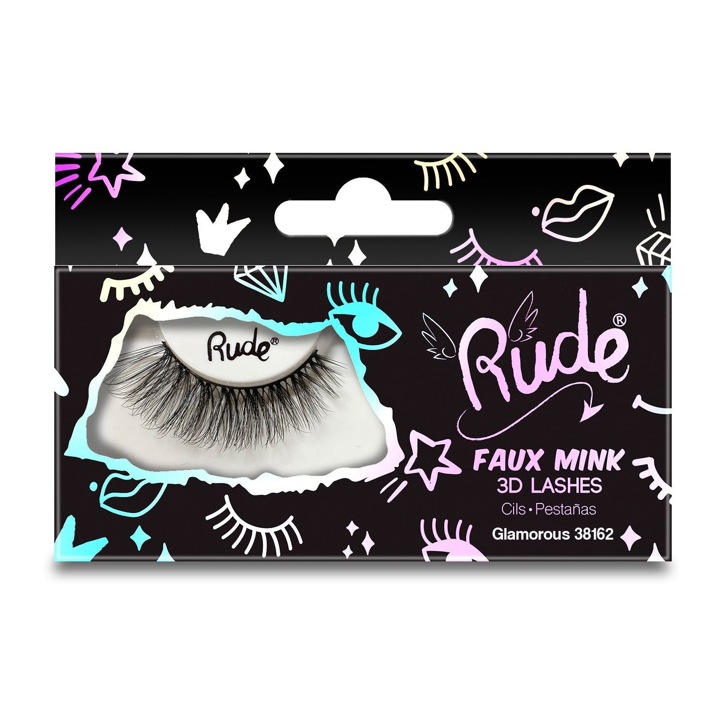 RUDE Essential Faux Mink 3D Lashes - Glamourös