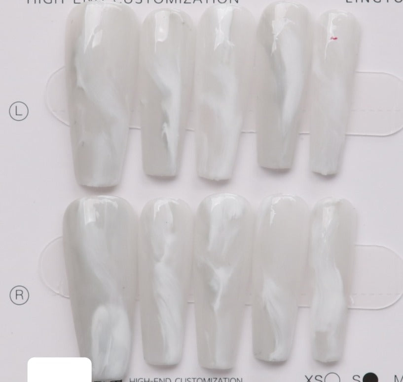White Nail Wear Nail Art Reusable Press on Nails False Nails