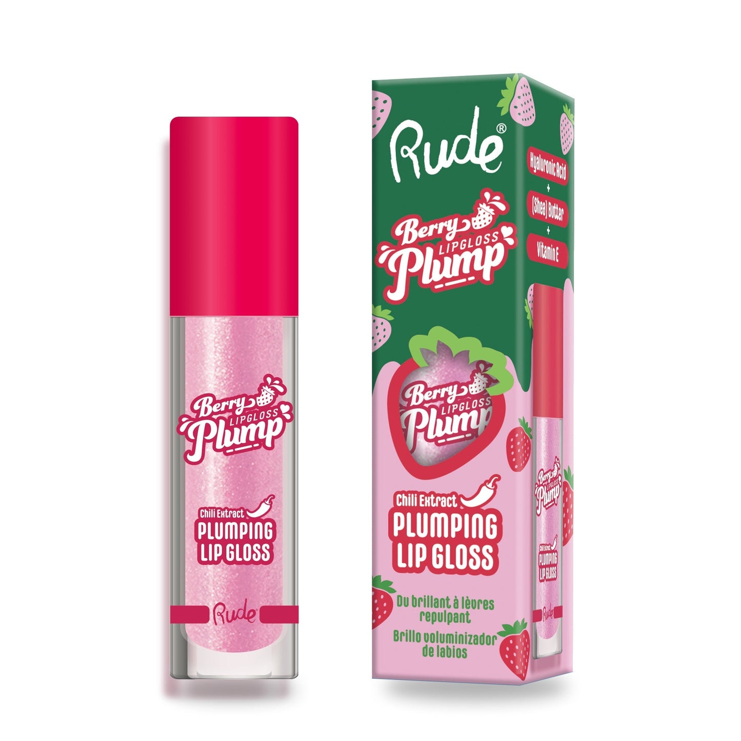 RUDE Berry Plump Brillant à Lèvres Repulpant - Pink Sugar