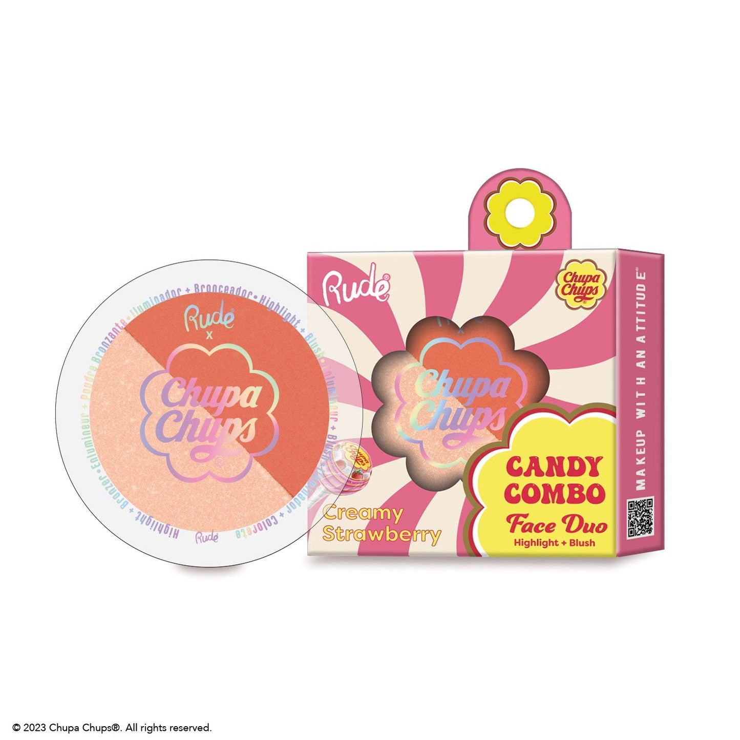 RUDE Chupa Chups Candy Combo Face Duo - Creamy Strawberry - ThisandThatShoppe