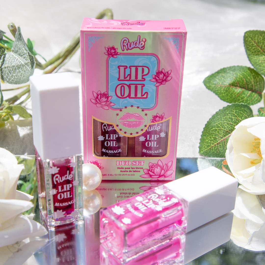 RUDE Lip Oil Massage Duo – Passionsfrucht / Grapefruit Duo