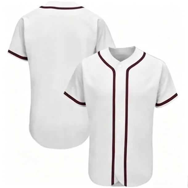 3D Printed Letter Jersey Round Neck Button
