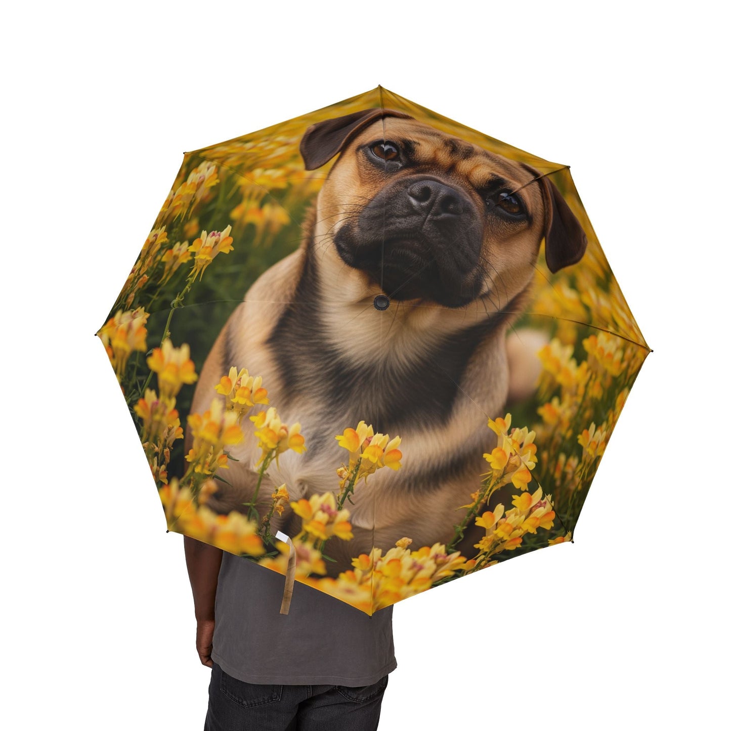 Parapluie semi-automatique 48" – Grand parapluie de voyage coupe-vent