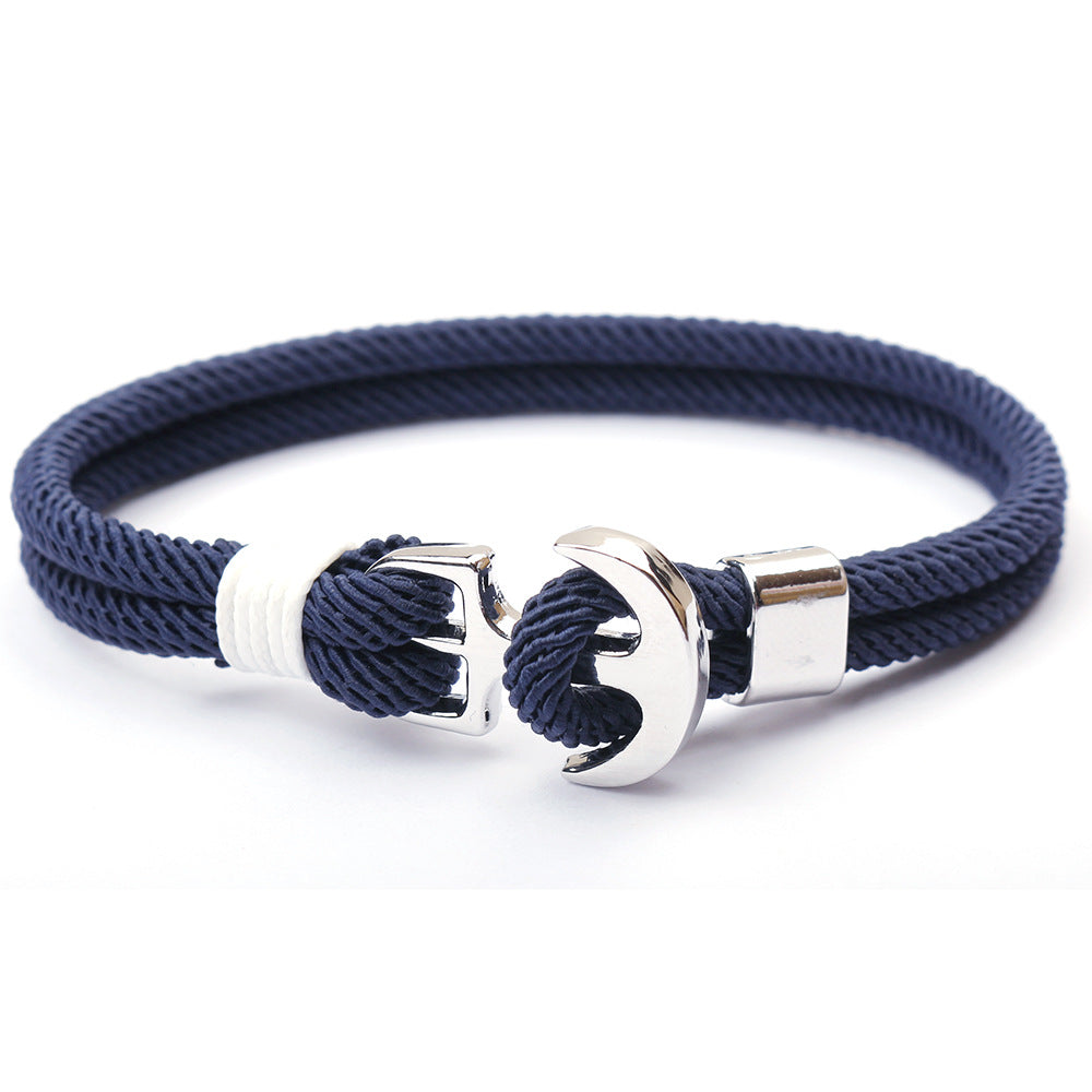 Amazing Multilayer Anchor Bracelets Charm Survival Rope Chain Fashion Jewelry Bracelet Men For Women Best Gift