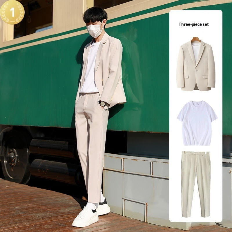 Springautumn New Suit Set Slim-fit Trendy Casual And Versatile
