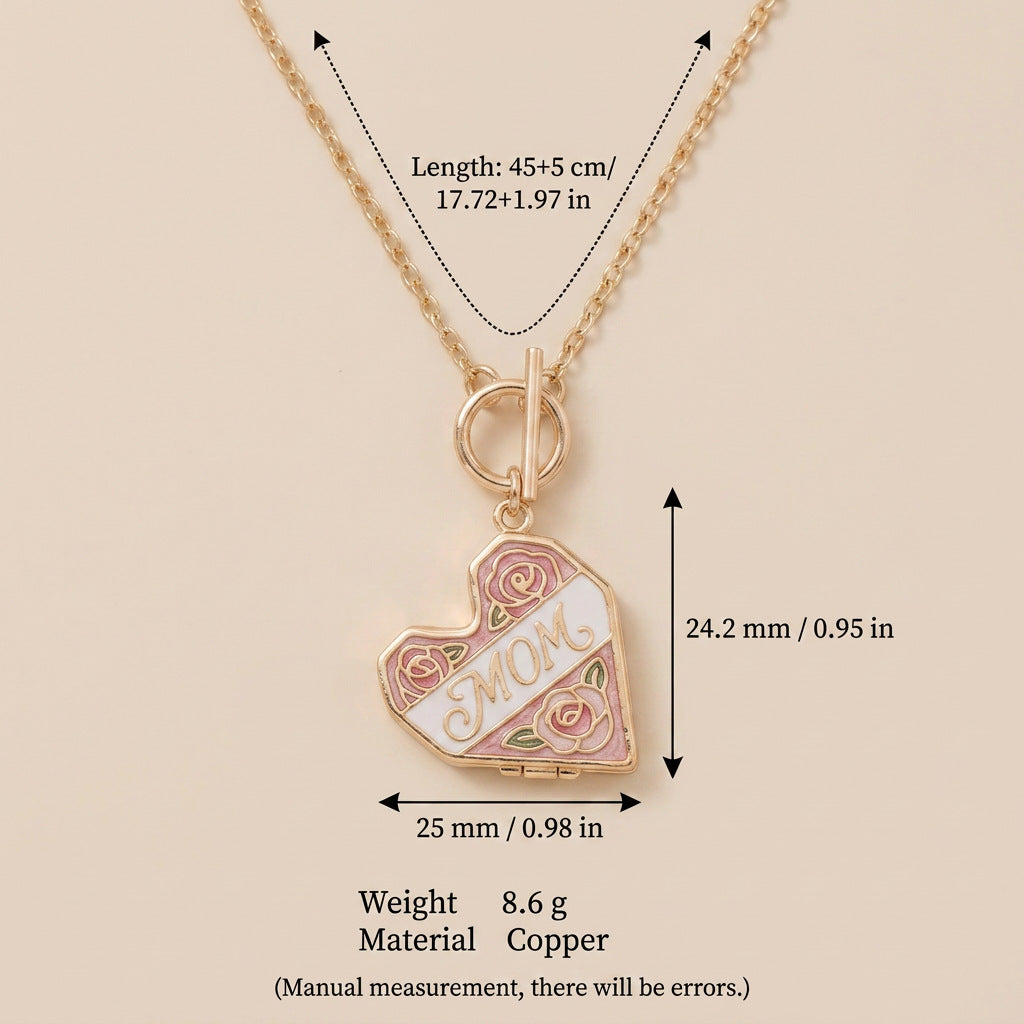 Heart-shaped Pendant Openable Necklace