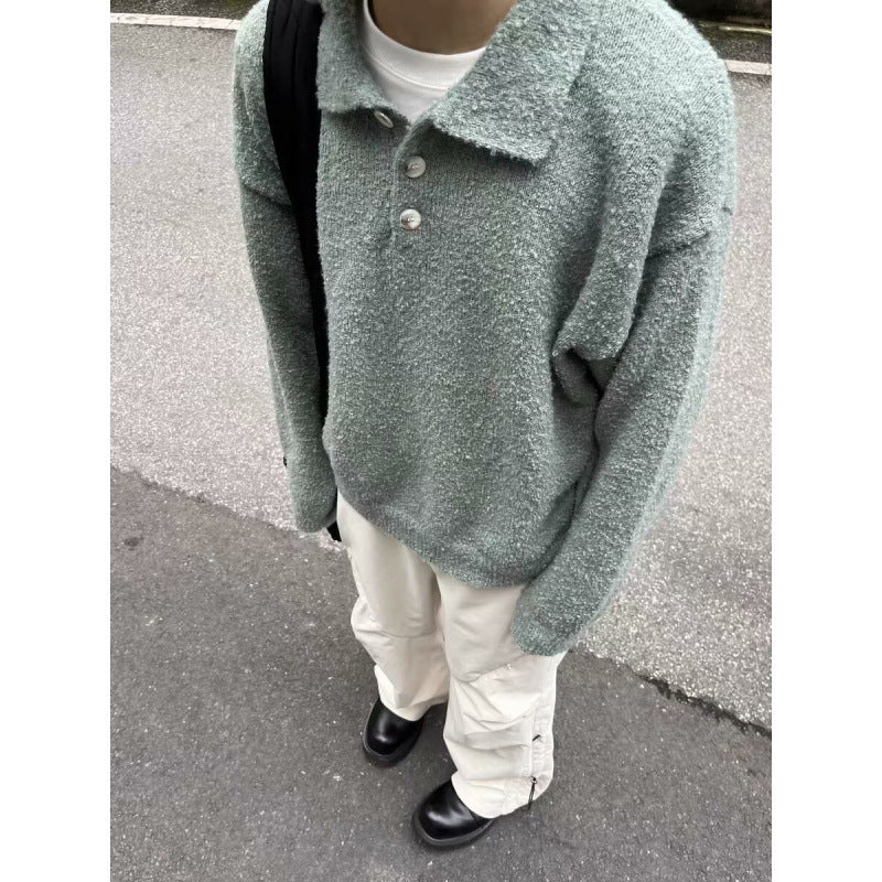 Mens Casual American-Style Knitted Sweater