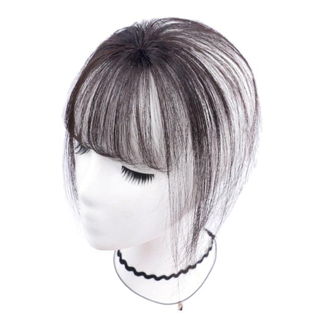 3D Air Bangs Hair Bangs Heat Resistant Hairpieces Hair Women Natural Short Fake Hair Bangs Hair Clips Thin Natural Flat Neat AirBangs With Temples For Women One Piece Hairpiece