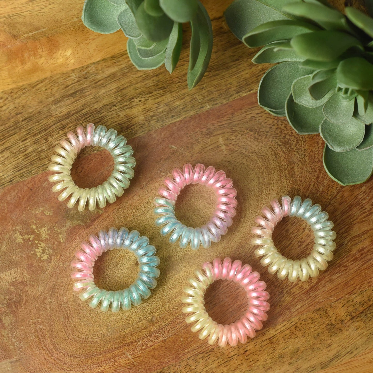 Medium Hair Coil Set in Rainbow Ombre