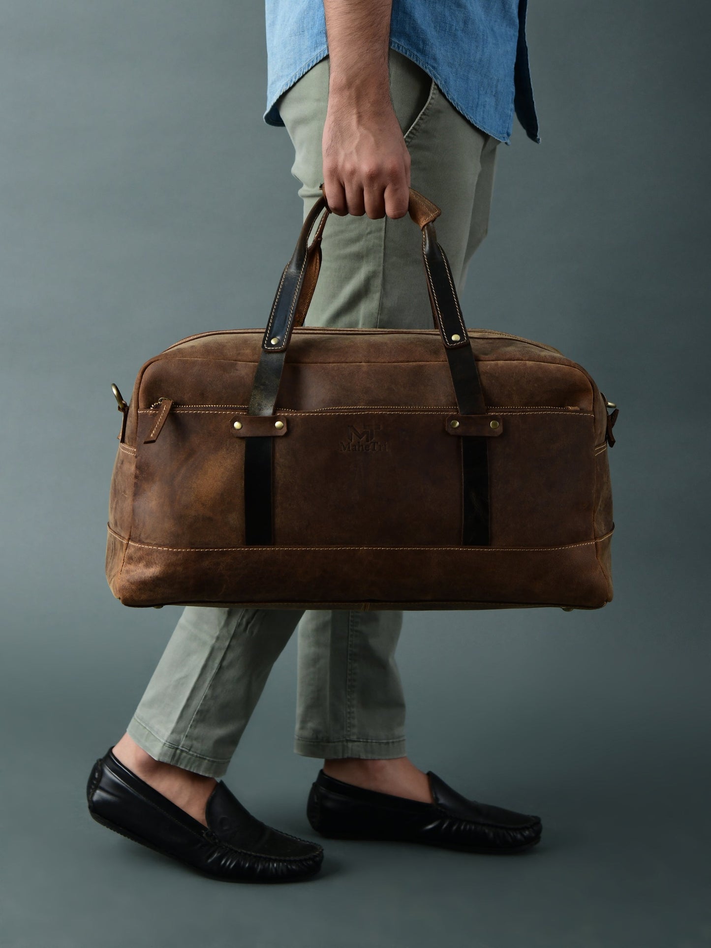 Sac de voyage en toile élégant Espresso