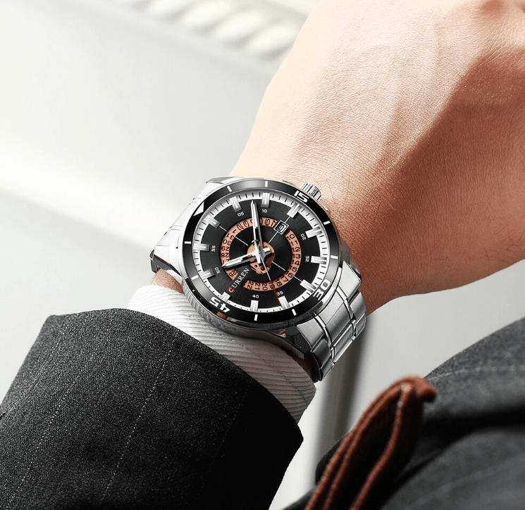 Men's Modern Sports Waterproof Watch Luxury Unique Design Fluorescent Hands Perfect Gift