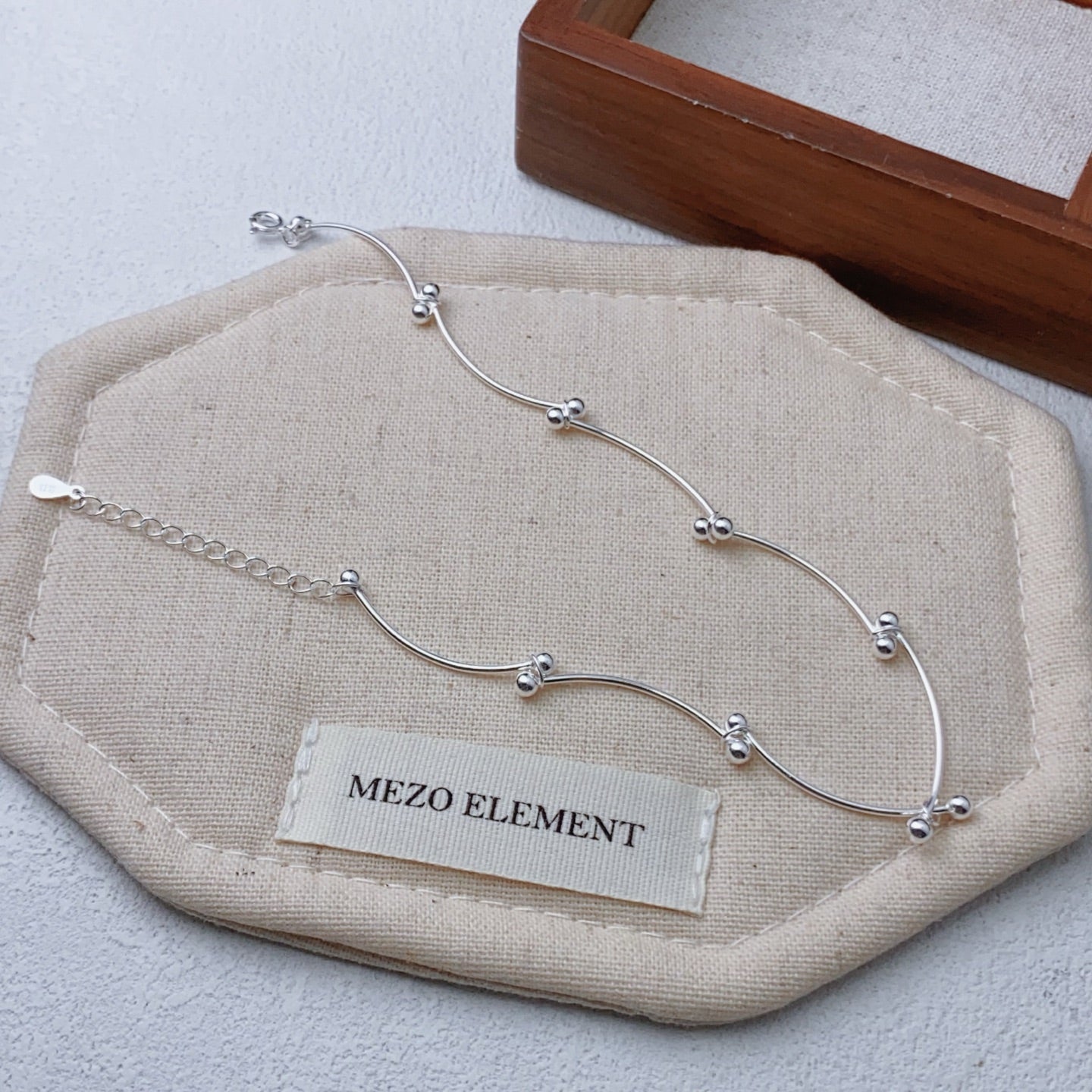 1pcs 999 Sterling Silver Wavy Tube Bead Adjustable Anklet, Minimalist Cool Style, For Summer Daily Wear & Women Romantic Holiday Gifts