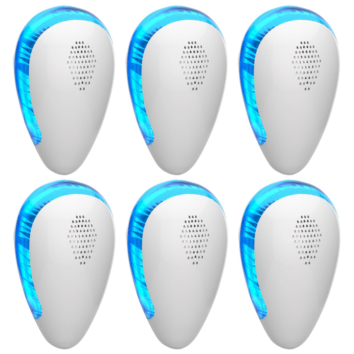 6 Pack Ultrasonic Pest Repeller Indoor Plug In Bug Repellent Mosquito Spider Ant Roaches Mice Control for Bedroom Garage Warehouse Office