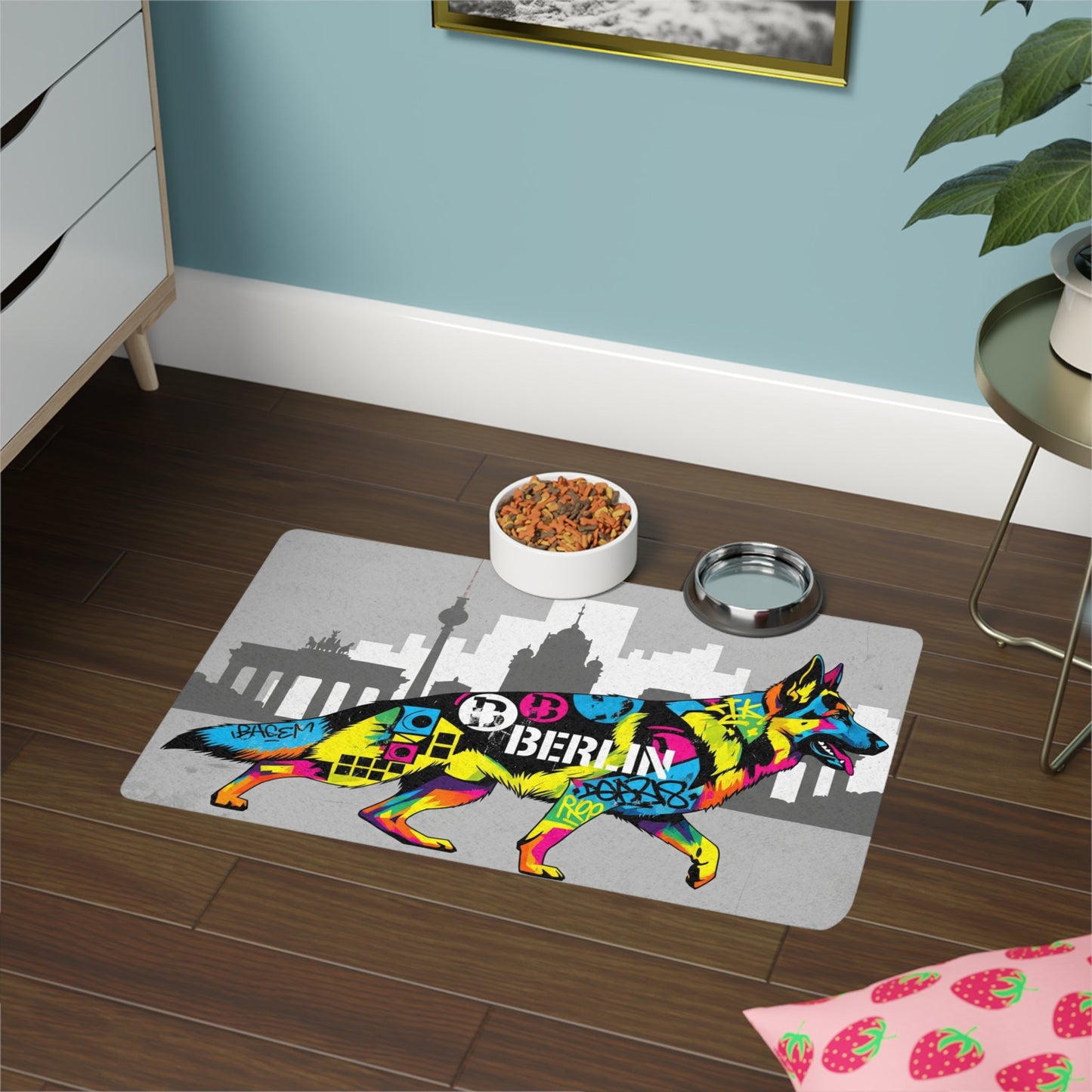 Tapis antidérapant pour animaux de compagnie – Tapis d'alimentation étanche pour chiens