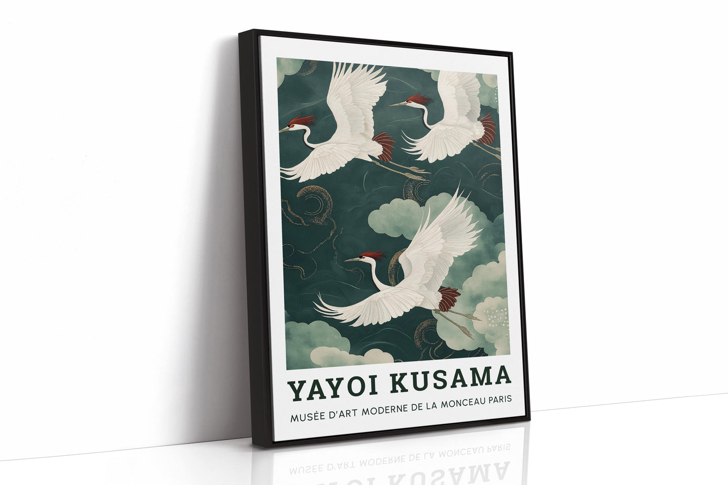 Celestial Flight – Cranes in a Dreamlike Sky
