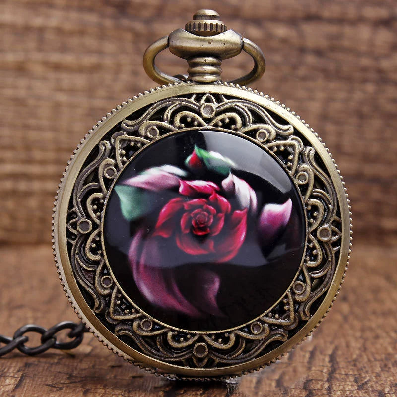 Classical Retro Plus-sized Skull Ceramic Pocket Watch