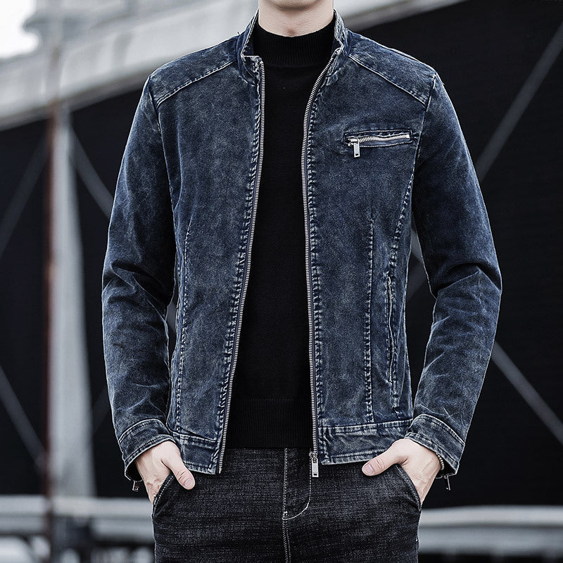Corduroy Retro Denim Jacket For Men FallWinter