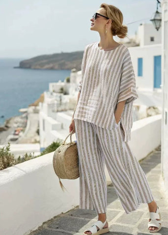 3D Print Batwing Sleeve Two-Piece Set – Loose T-Shirt & Straight-Leg Pants