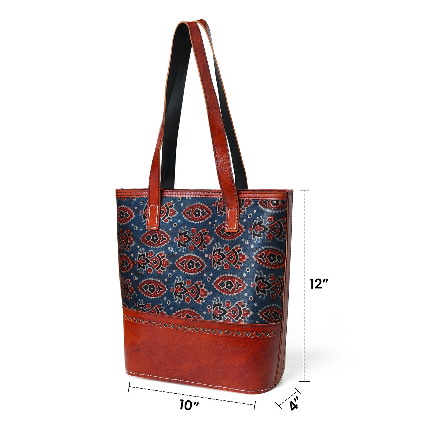 Sac fourre-tout en cuir Neela Ajrakh