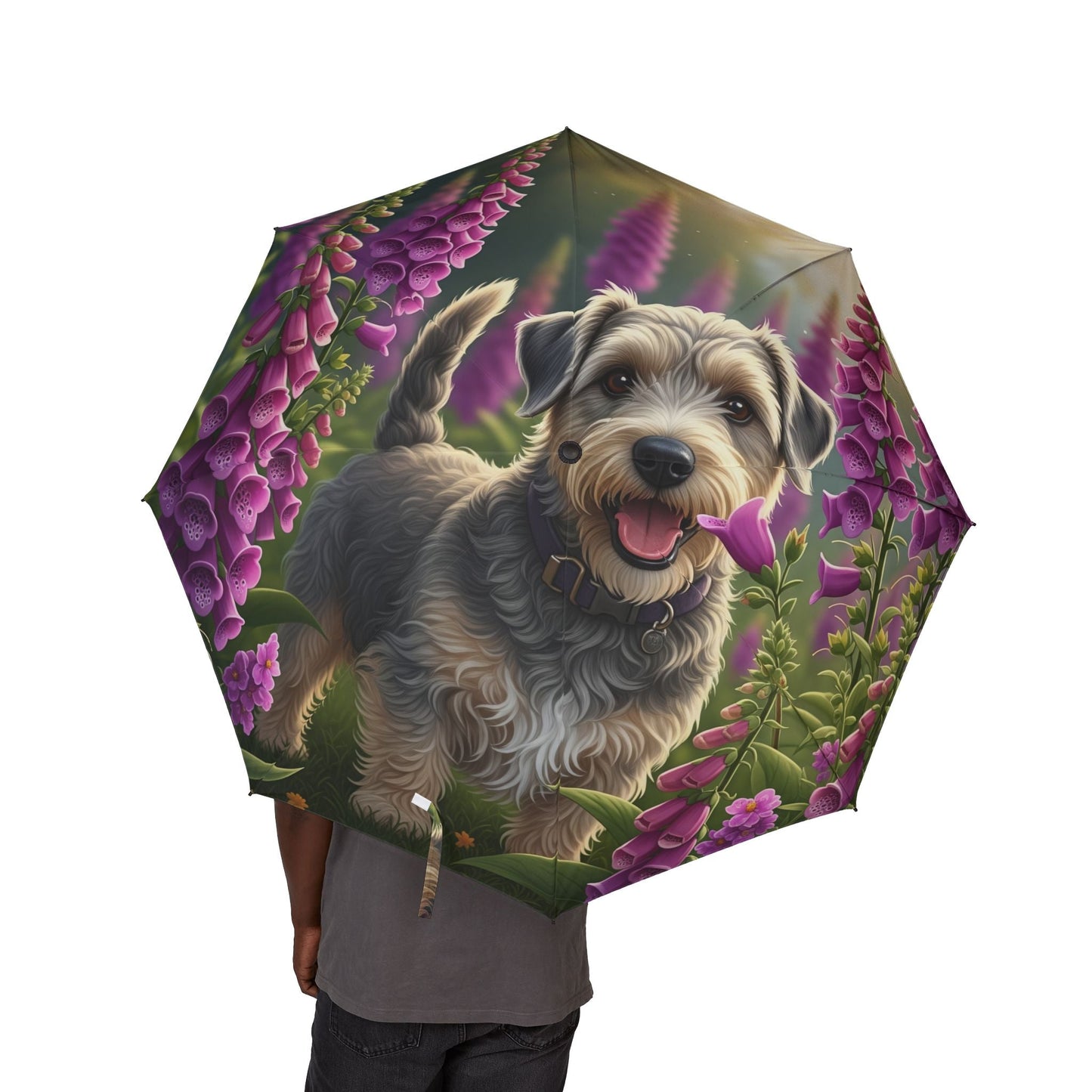 122 cm halbautomatischer Regenschirm – winddichter großer Reise-Regenschirm