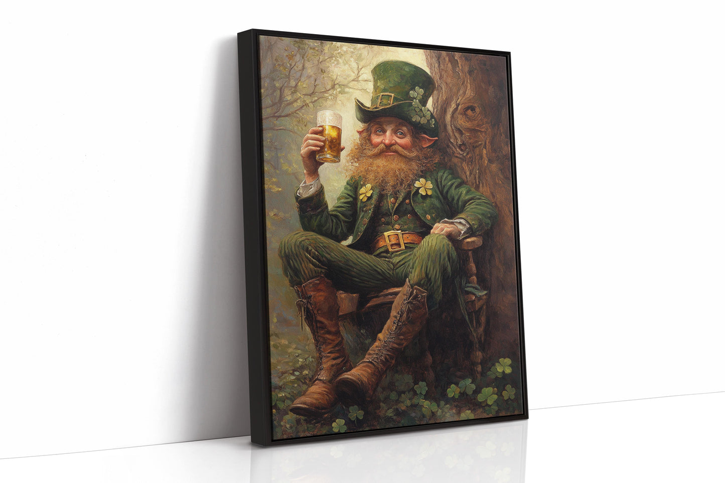 Le lutin chanceux : toile murale sur le folklore irlandais