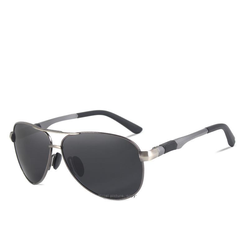 Men 100% Polarized Aluminum Alloy Frame Sunglasses In Elegant Retro Classic Men's Driving Pilot Style