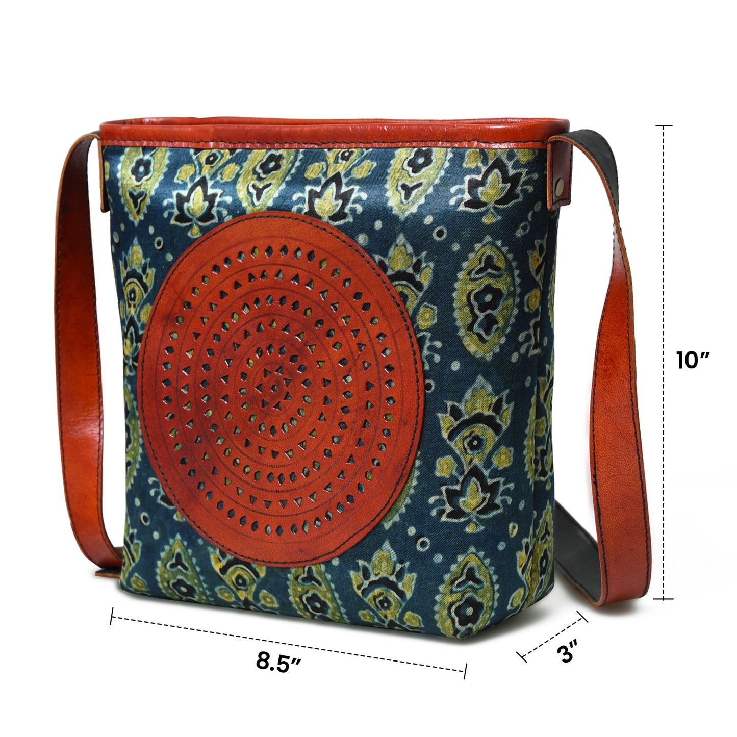 Sac cabas en cuir Ajrakh Heritage