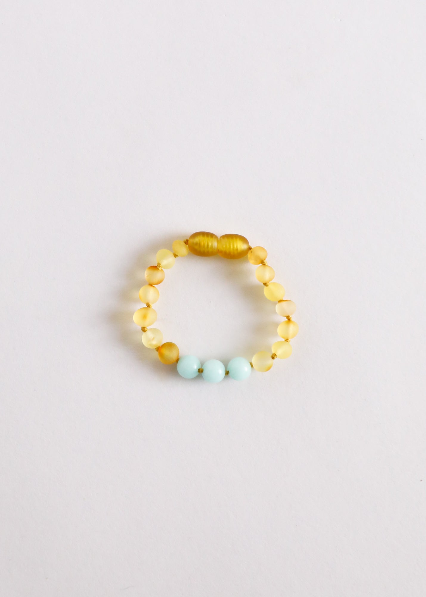 Rohhonig-Bernstein + Amazonit || Fußkette oder Armband