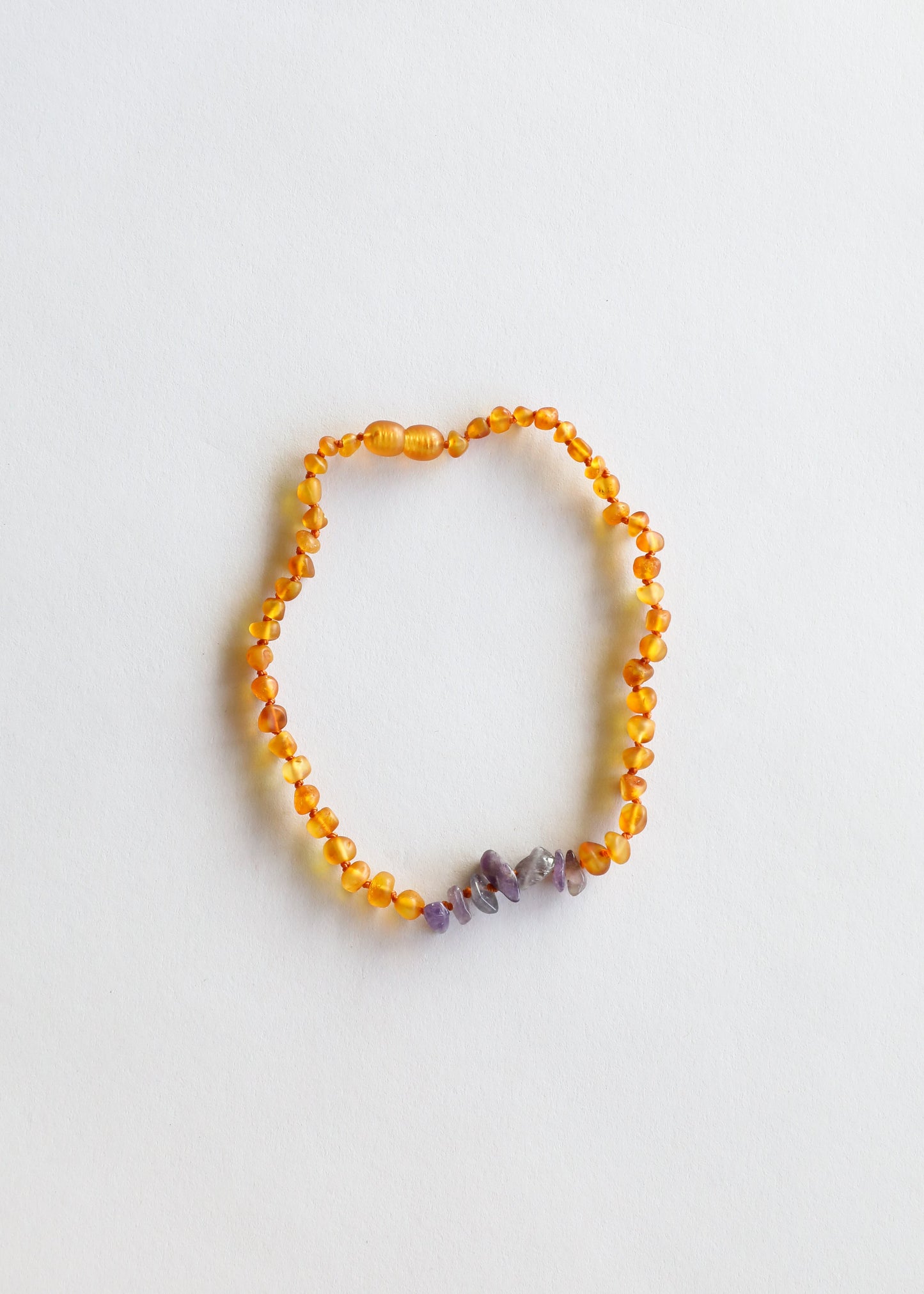 Roher Honig Baltischer Bernstein + Roher Amethyst || Kinder-Set