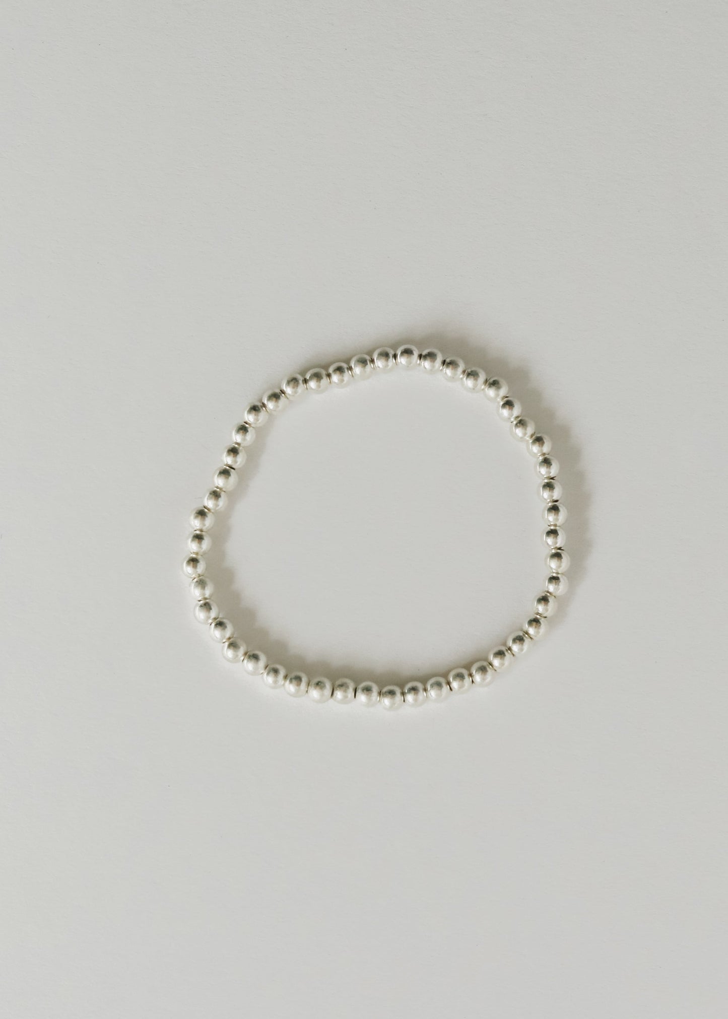 Sterlingsilber || Perlen-Stretch-Fußkettchen oder -Armband