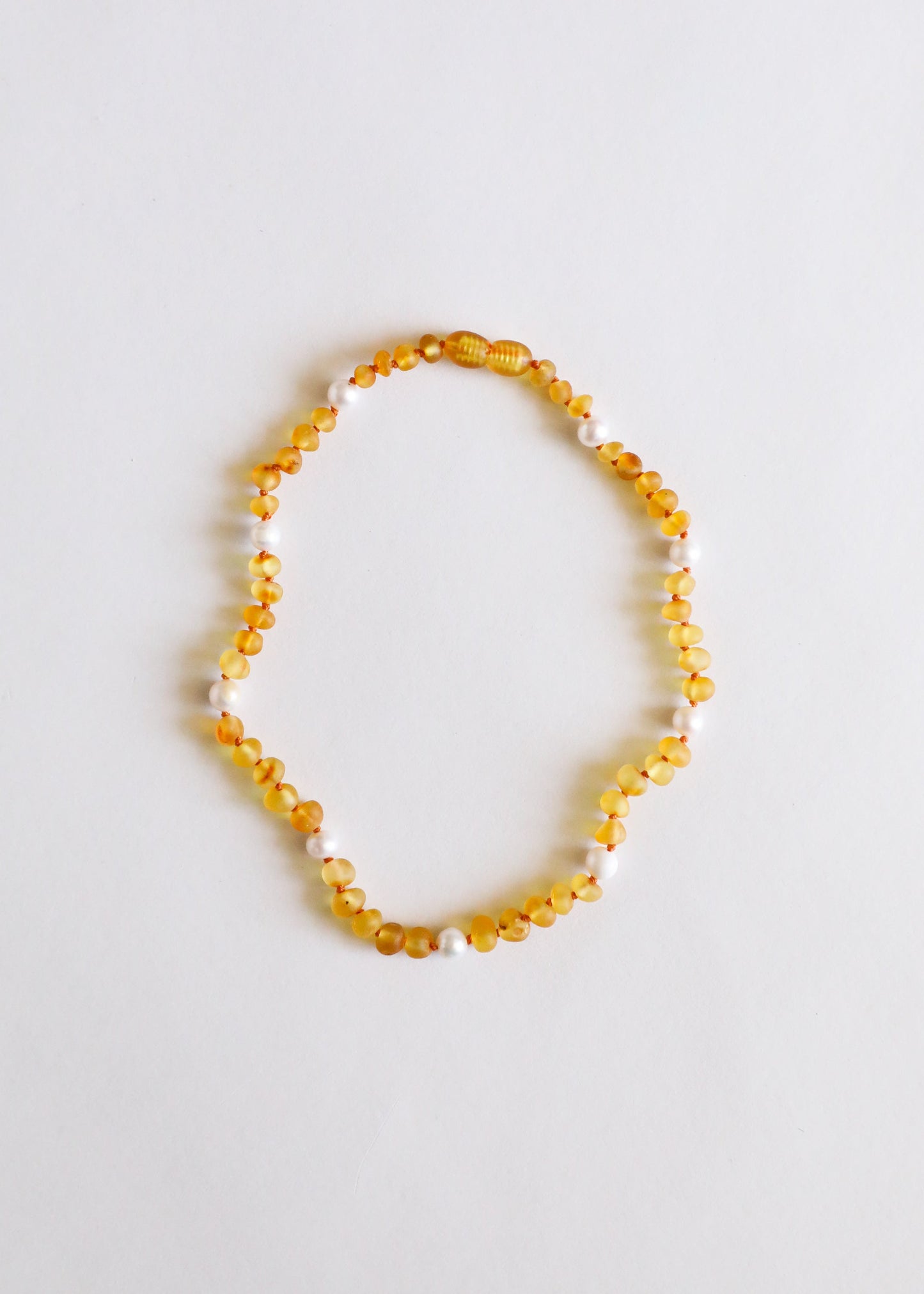 Miel Brut Ambre de la Baltique + Halo de Perles || Ensemble de colliers