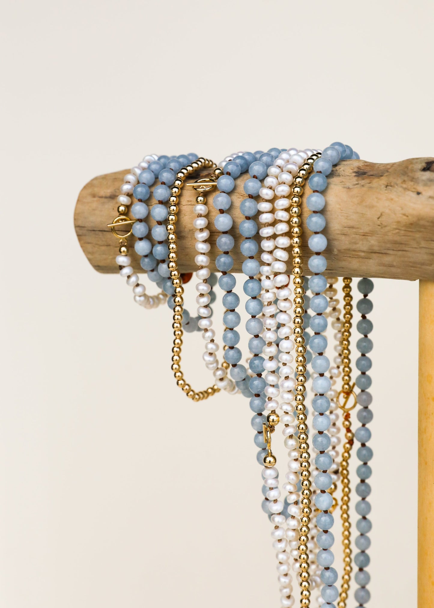 Reiner Edelstein + Aquamarin|| Fußkette oder Armband