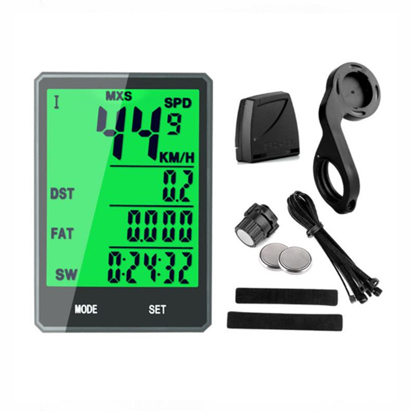 Waterproof Bicycle Computer With Backlight Wireless Wired Bicycle Computer Bike Speedometer Odometer Wireless Bike Computer Waterproof Bicycle Speedometer Support Smart Sensor LCD Backlight Display Automatic Wake-Up
