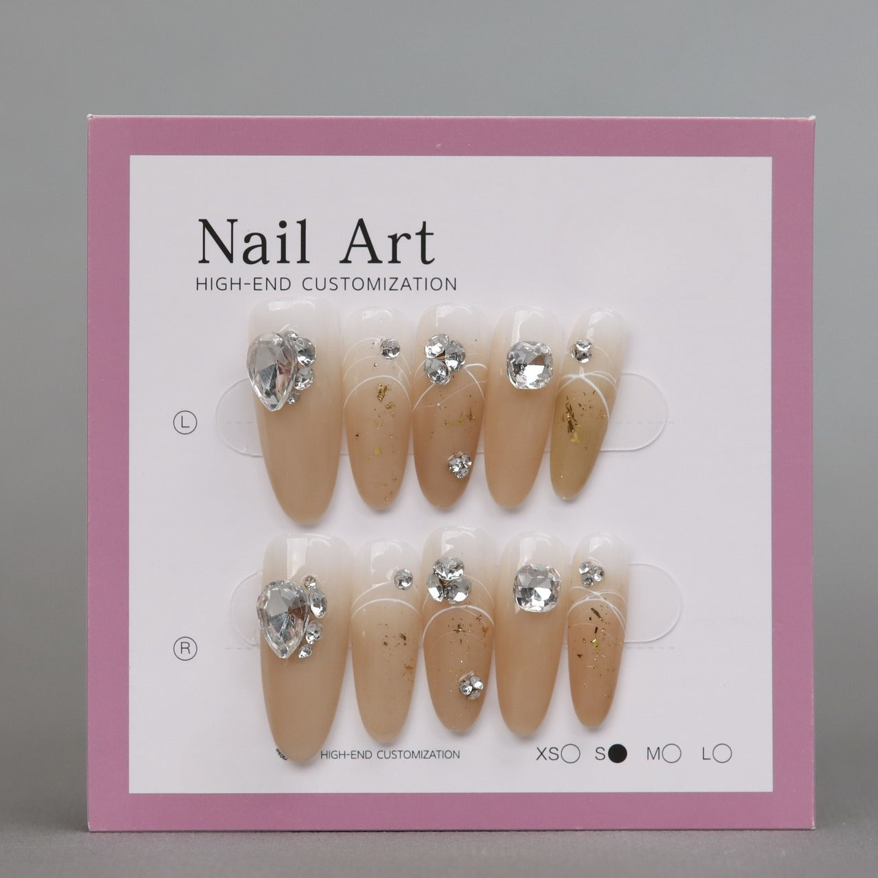 Minimal Rhinestone Stiletto Nails