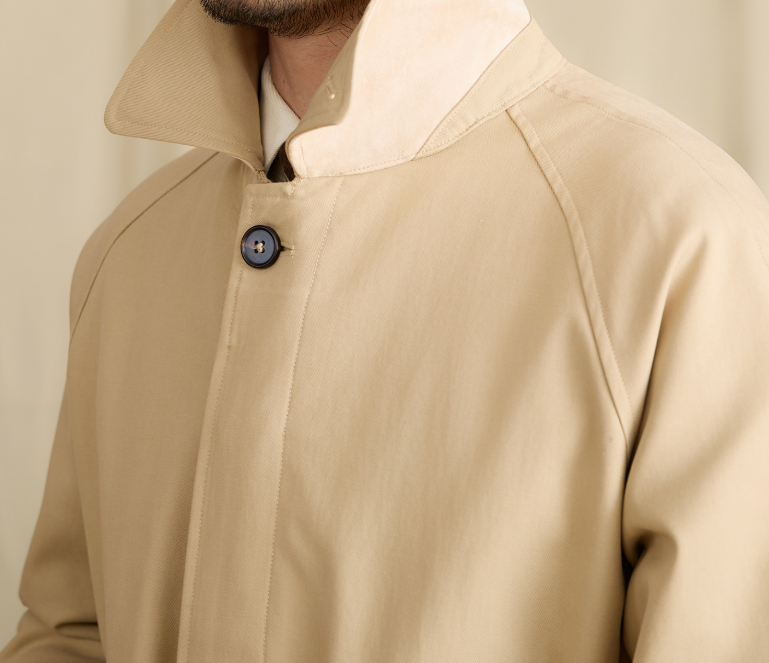 Gentry Vintage Cotton Blended Trench Coat British Overcoat