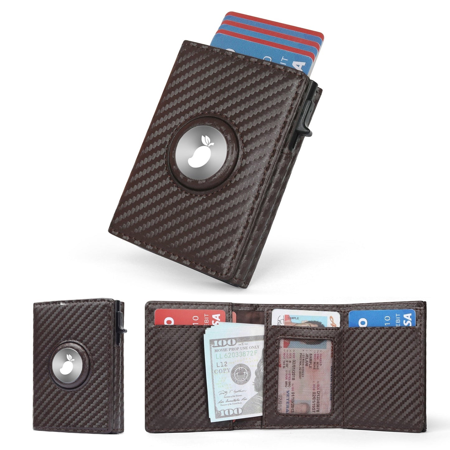 Three-fold Multi-functional Leather Wallet For Men With Card Slots