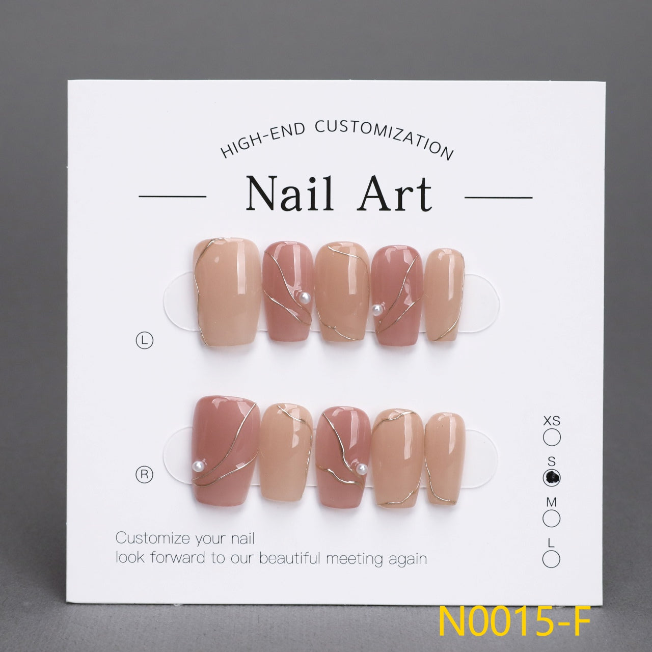 3D Waterdrop Short Square Nails