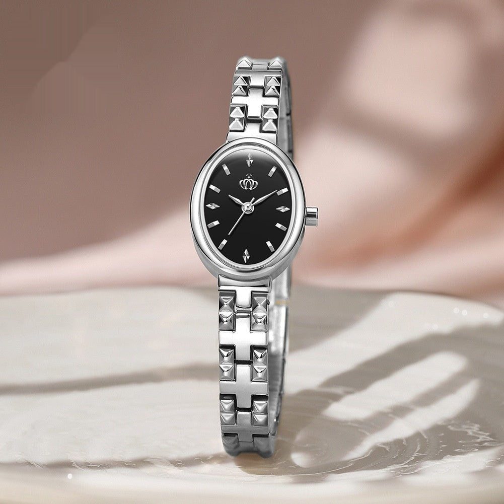 Affordable Luxury Quartz Watch With A Steel Bracelet For Women