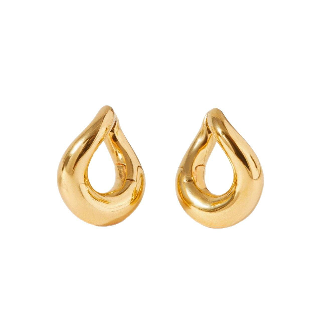 Irregular Curved 18k Gold plated Earrings For Women