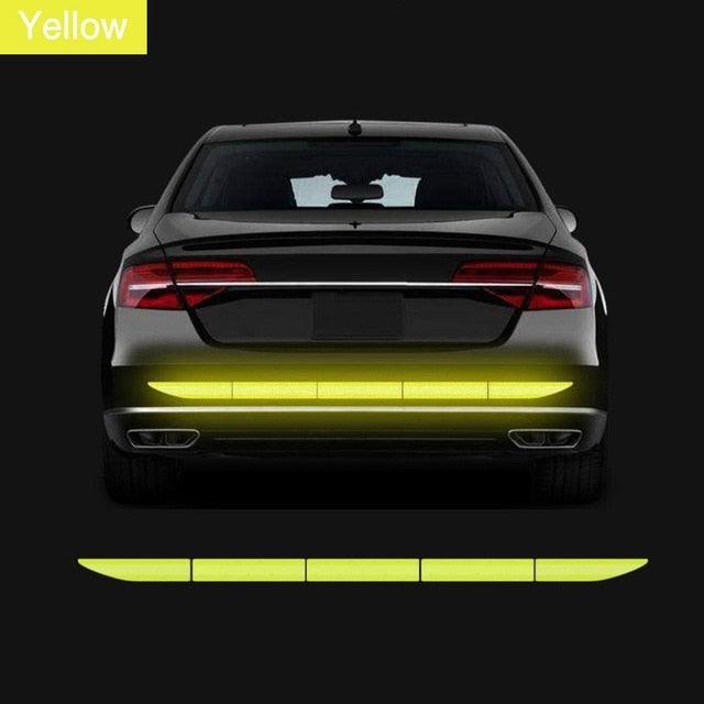 5pcs/set Car Reflectance Reflector Sticker Auto Strong Reflective Stickers Car Body Trunk Exterior Auto Accessories Reflective Tape Reflex Reflective Stickers Car Trunk Reflective Stickers Night Visibility Reflective Decal Waterproof Exterior Warning