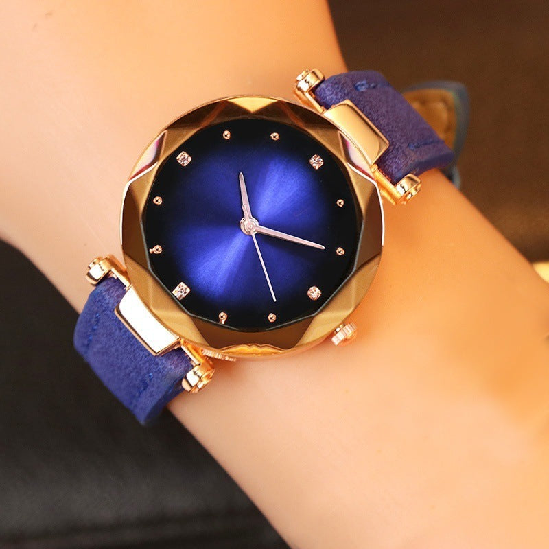 Fashionable Leather Belt Casual Colorful Womens Quartz Watch
