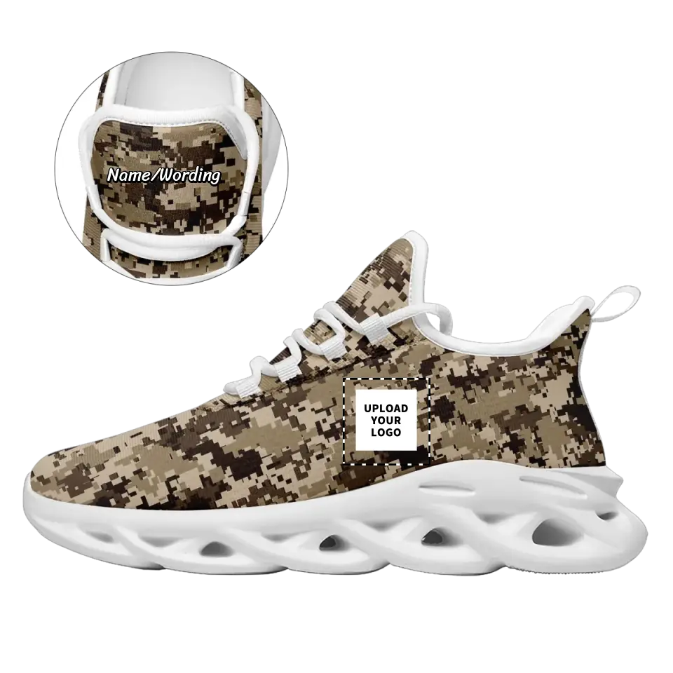 Personalized Camouflage Sneakers, Custom Camo Shoes, Veteran Shoes,MS-23020116