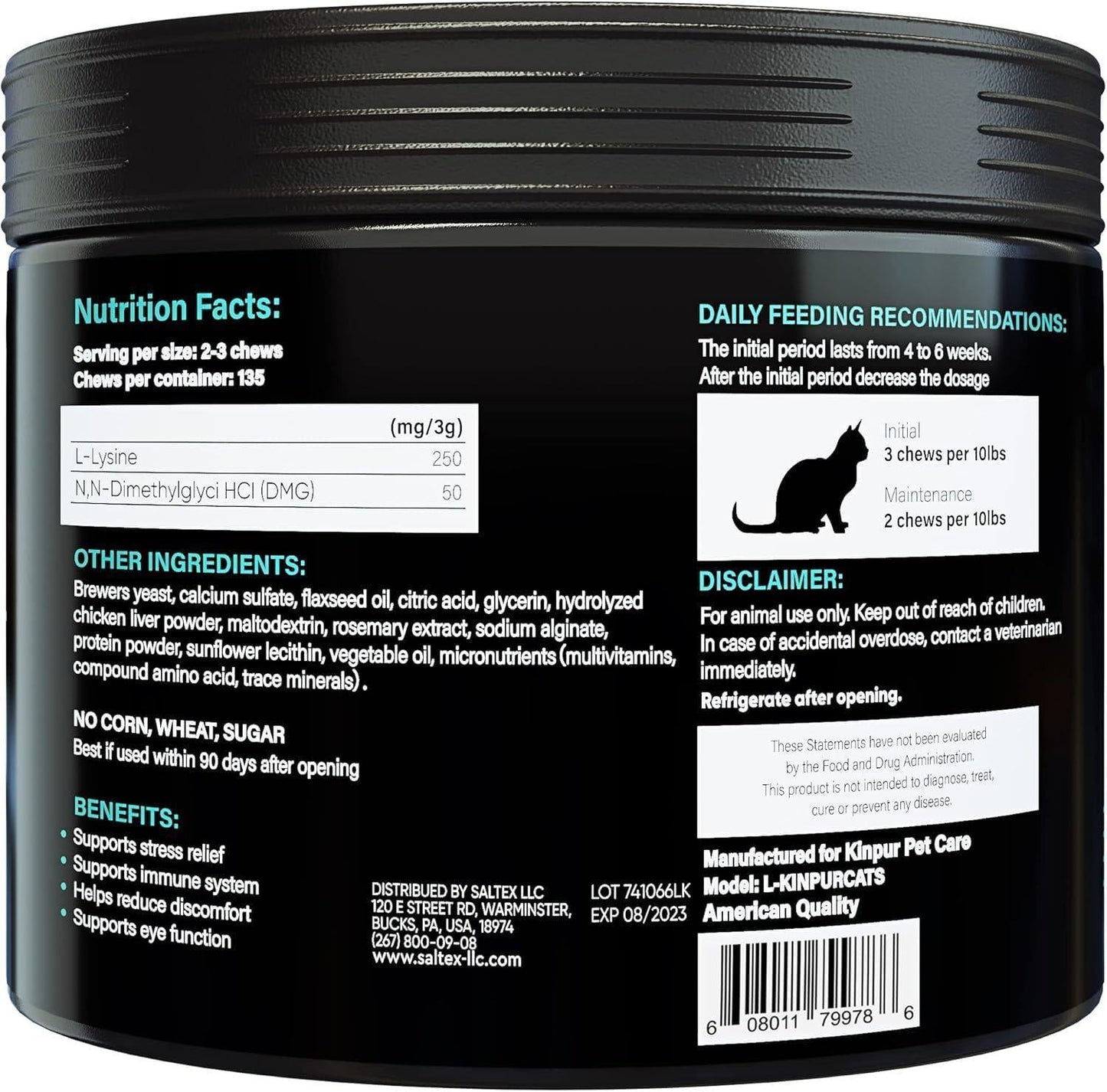 Lysine Cat Treats Immune Support Respiratory & Eye Health
