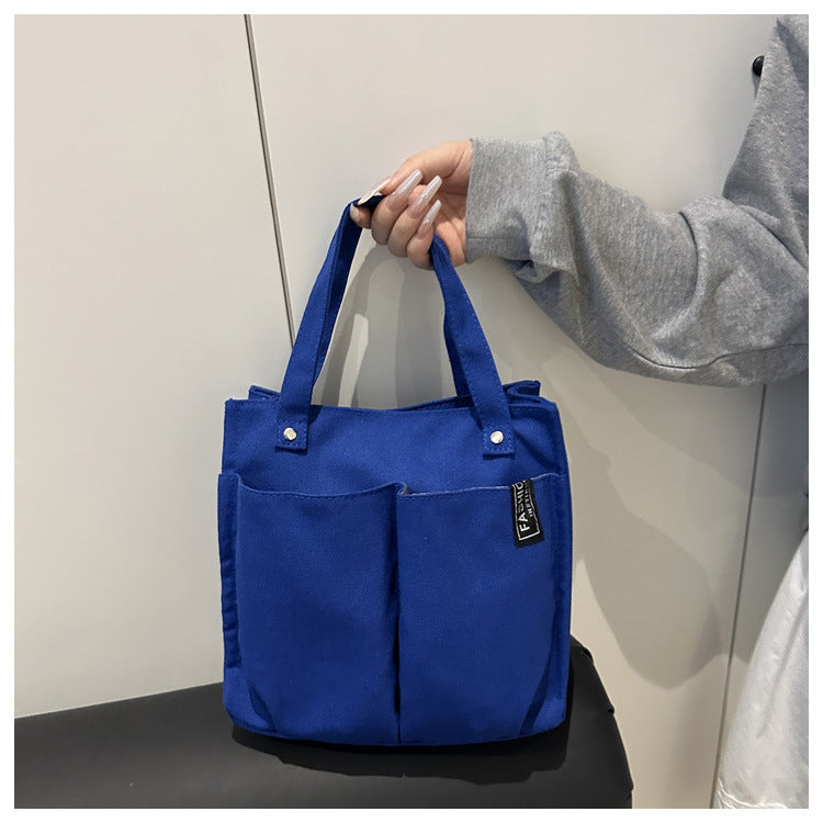 Plain-colored Tote Bag Student Lunch Box