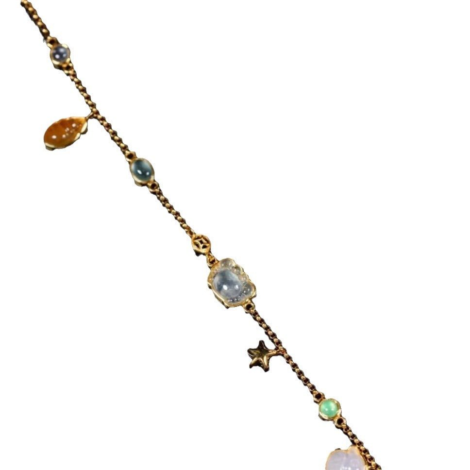 Summer Forest-Style Starfish And Shell Anklet For Women