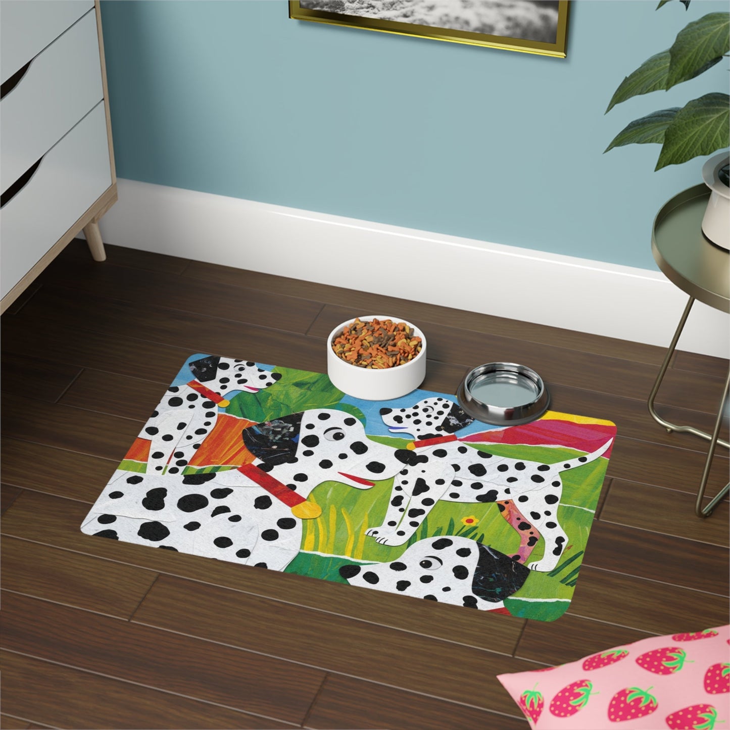 Tapis antidérapant pour animaux de compagnie – Tapis d'alimentation étanche pour chiens