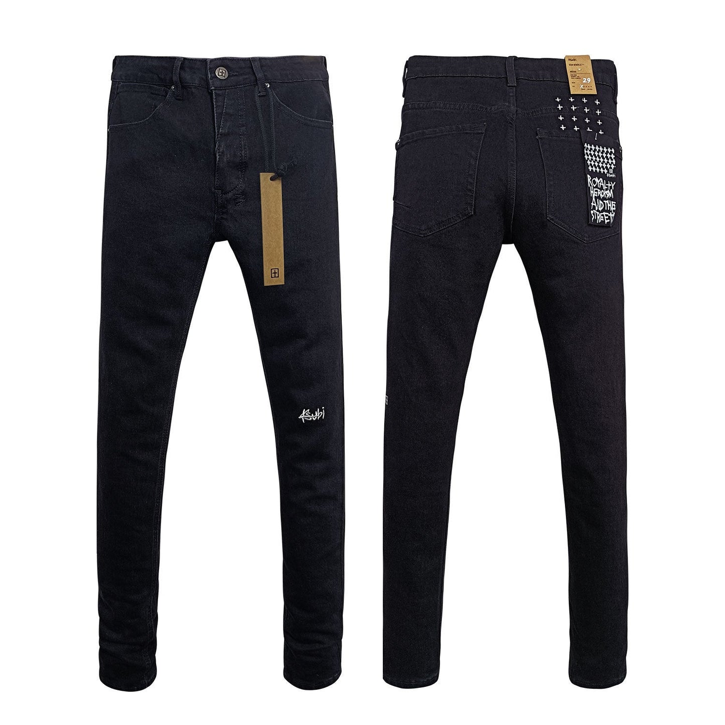 Straight Ripped Stretch Casual Men's Jeans
