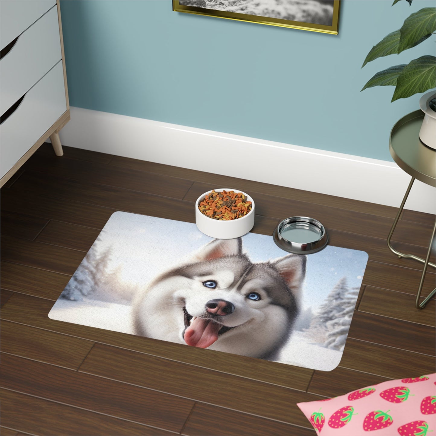 Tapis antidérapant pour animaux de compagnie – Tapis d'alimentation étanche pour chiens
