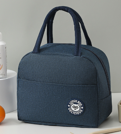Thermal insulation lunch bag-navy blue-1 pack