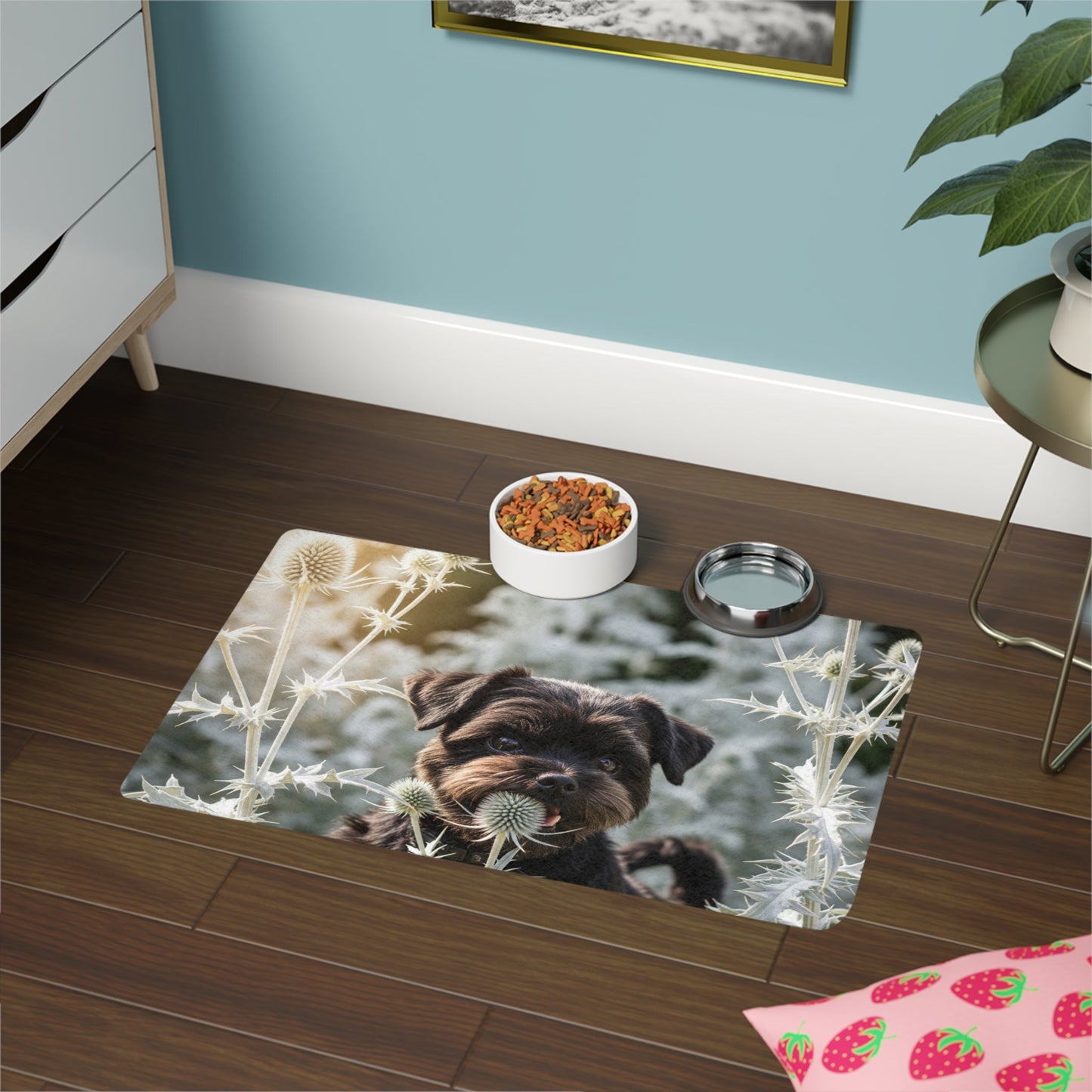 Tapis antidérapant pour animaux de compagnie – Tapis d'alimentation étanche pour chiens